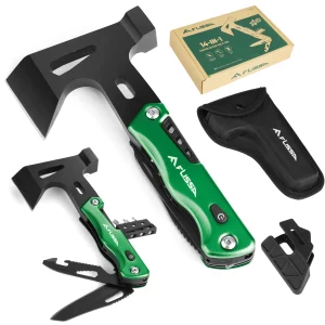 FLISSA Camping Axe Hammer 14-in-1 Multitool,Hatchet