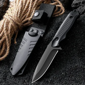 1pc stainless steel sheath pocket knife,