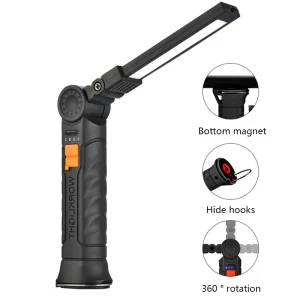 Portable COB LED Flashlight USB Rechargeable