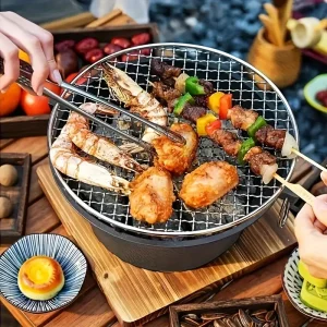 KL1 Cast Iron Oven Fireplace Charcoal And Alcohol Stove Barbecue Family Outdoor