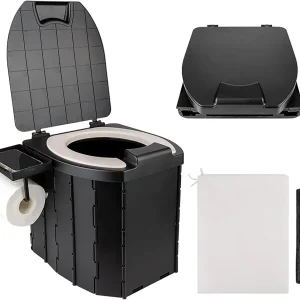 Lightweight Portable Toilet with PU Cushion for Camping Travel