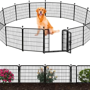 32 in(H) Garden Fence with Low Threshold Door,